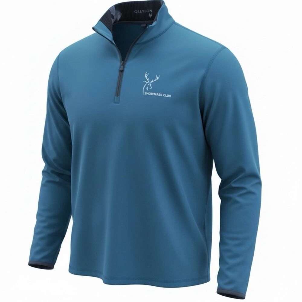 Greyson Tate Quarter Zip Men’s XL Aqua Blue Snowmass Club Golf Pullover Colorado